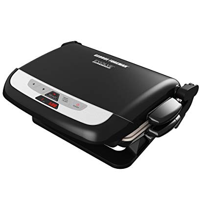 George Foreman GRP4842MB Multi-Plate Evolve Grill, (Ceramic Grilling Plates, and Waffle Plates Included), Black