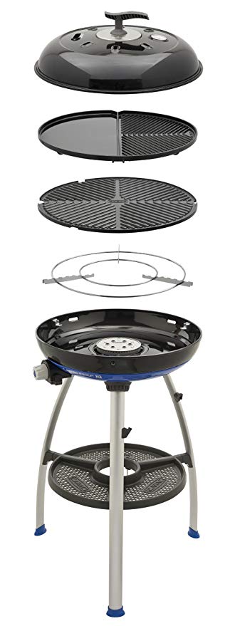 CADAC 8910-50 Carri Chef 2 Outdoor Grill with Pot Stand, Barbeque Grid and Split Grill/Griddle Plate