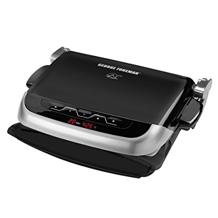 George Foreman GRP4EMB Multi-Plate Evolve Grill, (Grilling Plates, Deep-Dish Bake Pan, and Muffin Pan Included), Black